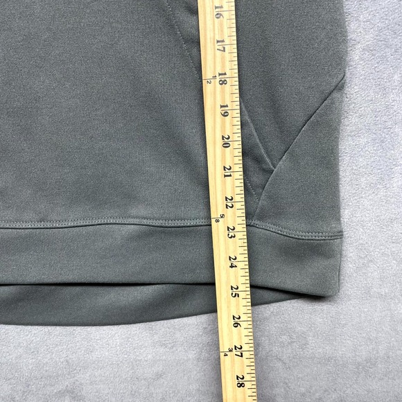 Nike Dri-Fit Hoodie Mens Medium Black Stretch Logo Pockets Short Sleeve Pullover - Picture 6 of 9